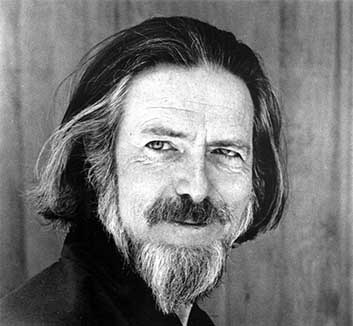 Portrait of bearded and smiling Alan Watts