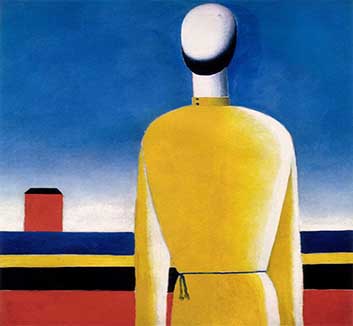 'Man in Yellow Shirt' Geometric by artist Kazimir Malevich