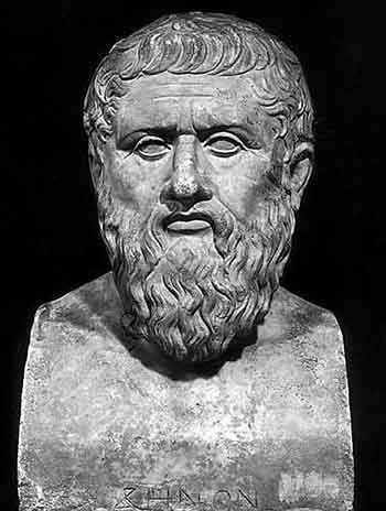 Black and white portrait of Plato